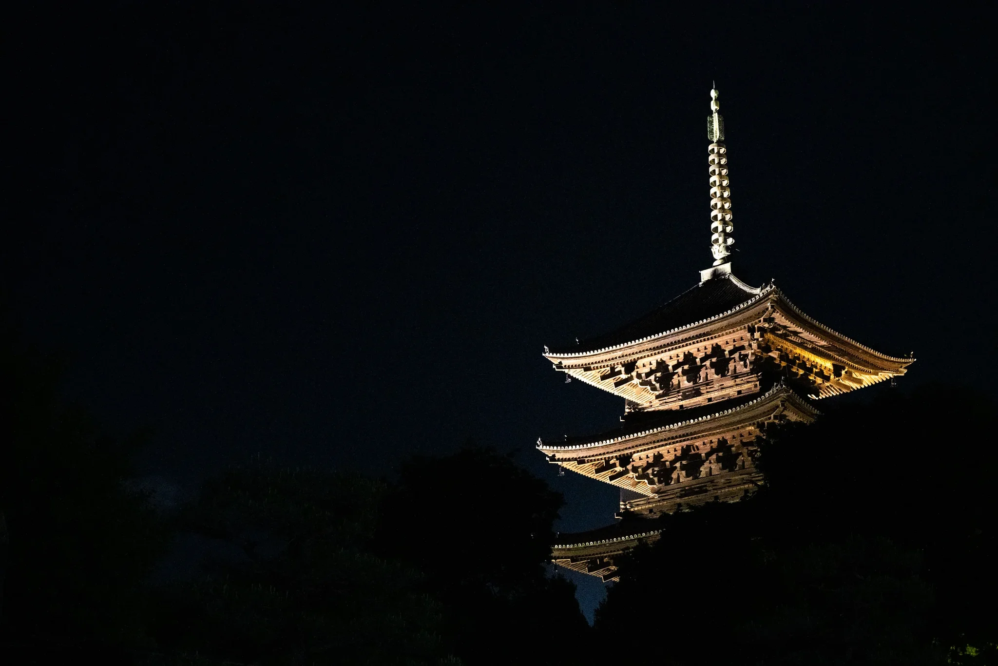 To-ji Temple - Five-story Pagoda - Night