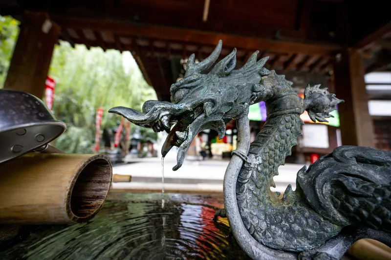 Rokkakudo Temple - Purification Fountain - Rain